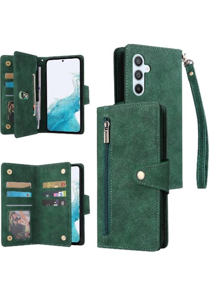Samsung Galaxy A54 5g Fermuar Cüzdan Kapak Için Kılıf ile El Kayışı Kartı (Yurt Dışından)