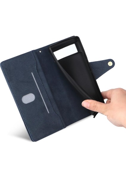 El Kayışı Fermuar Cüzdan Kapak Manyetik Kart ile Google Piksel 6 Için Kılıf (Yurt Dışından) indirimleri