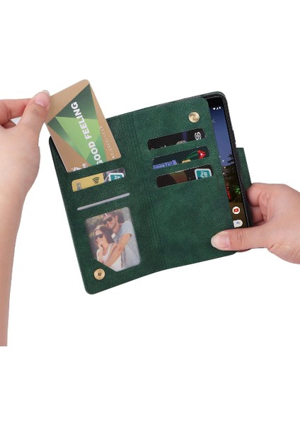 El Kayışı Fermuar Cüzdan Kapağı Manyetik ile Google Piksel 3A Için Kılıf (Yurt Dışından) fırsatları