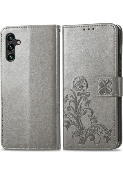 Samsung Galaxy A13 5g Dört Yapraklı Yonca Kısa Kayış Deri Kılıf (Yurt Dışından)