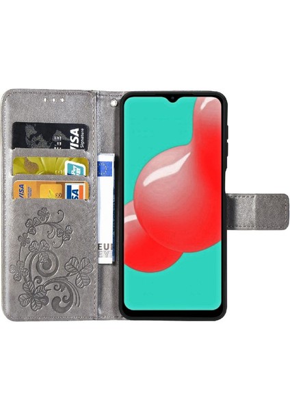 Samsung Galaxy A32 4g Zarif Iş Kısa Kayış Deri Kılıf (Yurt Dışından)