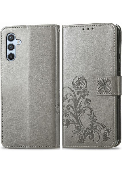 Samsung Galaxy A34 5g Zarif Iş Dört Yapraklı Yonca Flip Case (Yurt Dışından)