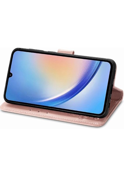 Samsung Galaxy A34 5g Zarif Iş Dört Yapraklı Yonca Flip Case (Yurt Dışından) fırsatları