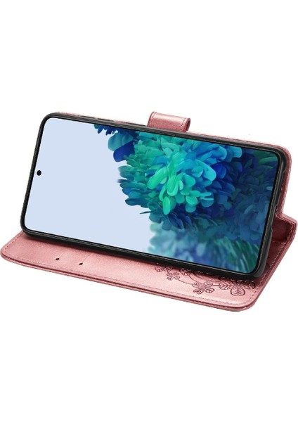 Samsung Galaxy S22 Artı Flip Kapak Için Kılıf Kısa Kayış Deri Kılıf Dört (Yurt Dışından) modelleri