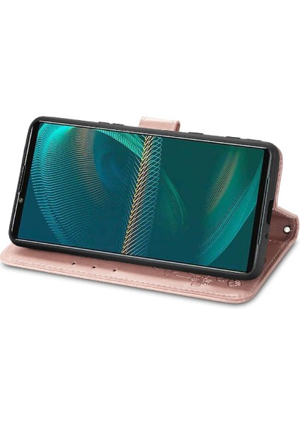 Sony Xperia 5 Iv Dört Yapraklı Yonca Zarif Iş Deri Kılıf (Yurt Dışından) modelleri
