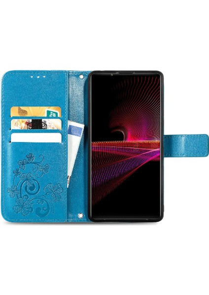 Sony Xperia 1 Iii Dört Yapraklı Yonca Zarif Iş Kısa Kayış Için Kılıf (Yurt Dışından)
