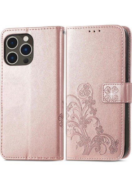 Iphone 14 Için Kılıf Pro Kısa Kayış Dört Yapraklı Yonca Zarif Iş (Yurt Dışından)