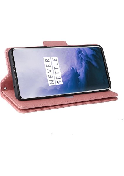 Oneplus 7 Pro Için Kılıf El Kayışı Kart Tutucu Kapak ile Manyetik Deri (Yurt Dışından)