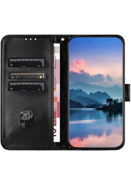 Telefon Kılıfı Için Oppo Oppo 5g Pu Deri Cüzdan Kart Yuvaları Tutucu Litchi Flip (Yurt Dışından)
