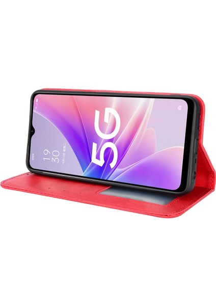 Oppo A57 5g Manyetik Kapatma Pu Deri Cüzdan Için Kılıf (Yurt Dışından)