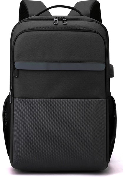 Yeni Erkek Iş Banliyö Bilgisayar Çantası Sırt Çantası Büyük Kapasiteli Öğrenci Çantası Hafif USB Şarj (Yurt Dışından)