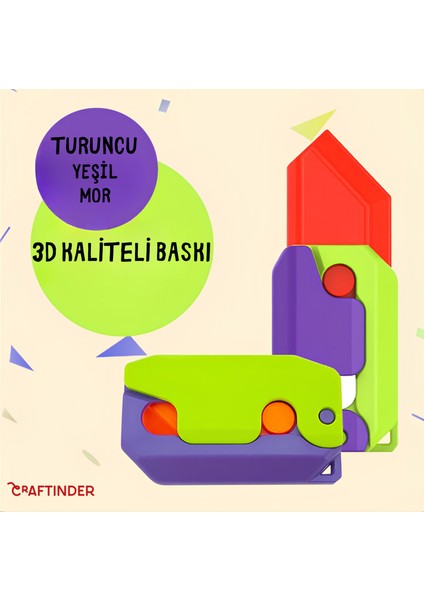 Havuç Bıçak Stres Bıçağı Yetişkin ve Çocuklara Uygun El Oyuncağı