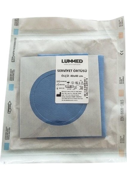 - Serviyet Steril Delikli Yapışkanlı Örtü 40X40 - 25 Adet
