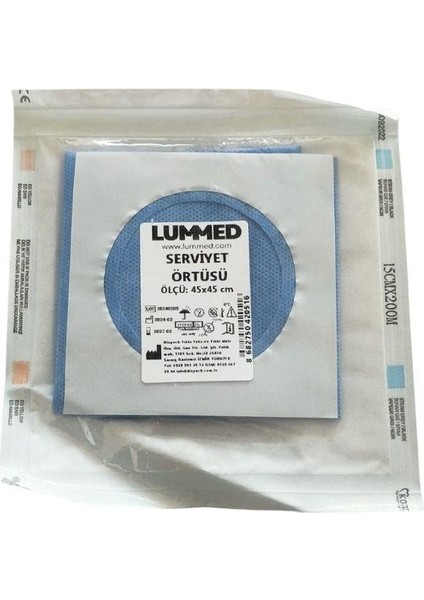 - Serviyet Steril Delikli Yapışkanlı Örtü 45X45