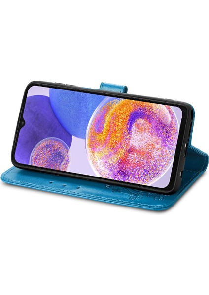 Samsung Galaxy A23 Kısa Kayış Flip Kapak Dört Yapraklı Yonca Durumda (Yurt Dışından) indirimleri