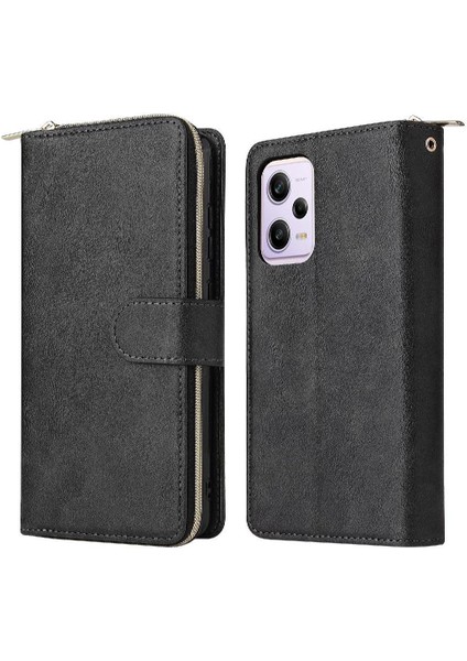 Xiaomi Redmi Not 12 Pro Için Kılıf Kapak Çevirin Cüzdan Kılıf 9 Kart Yuvaları ile (Yurt Dışından)