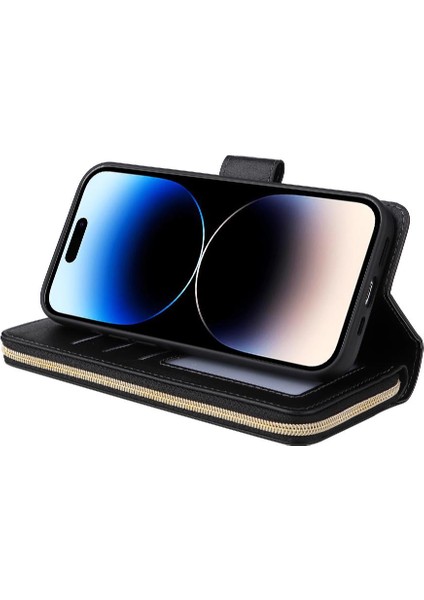 9 Kart ile El Kayışı Cüzdan Kılıf ile iphone 14 Pro Kart Tutucu Için Kılıf (Yurt Dışından)