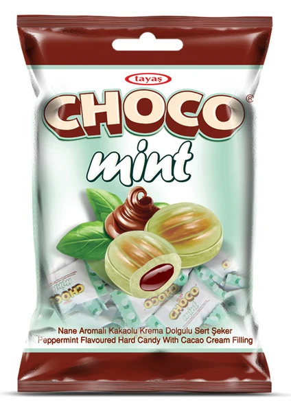 Choco Mint Nane Aromalı Kakao Krema Dolgulu Sert Şeker 1 kg Poşet