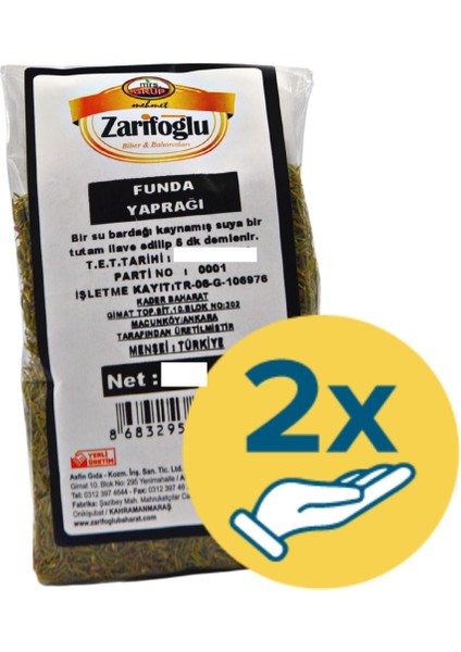 Funda Yaprağı Bitkisi Otu Şifalı Bitkiler 2 x 80 gr