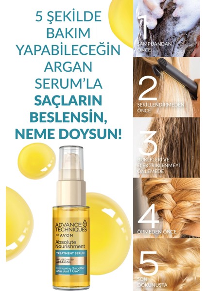 Advance Techniques Argan Yağı Içeren Besleyici Saç Serumu 30 Ml. Ikili Set