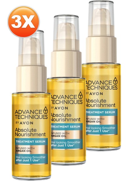 Advance Techniques Argan Yağı Içeren Besleyici Saç Serumu 30 Ml. Üçlü Set