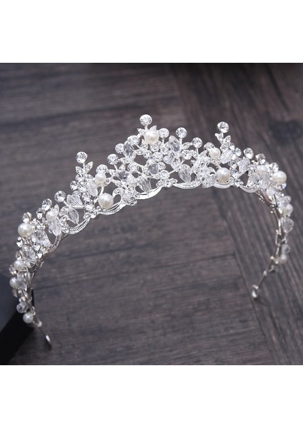 Diğer Lüks Zarif Kristal Inci Gelin Taç Kadın Tiaras Saç Takı Süsler Hairwear Gelin Saç Bantları Düğün Saç Aksesuarları (Yurt Dışından) fiyatları
