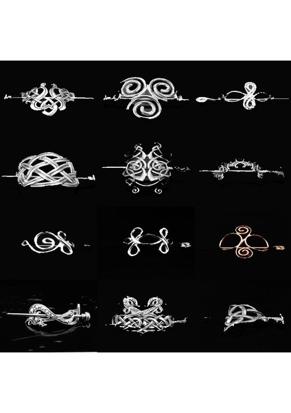 Içinde Iskandinav Viking Saç Çubukları Runes Ejderha Firkete Düğüm Muska Haeds Saç Klipleri Düğün Takı Için Sopa Slayt Aksesuarları (Yurt Dışından)