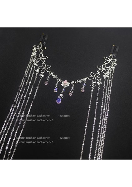 Rodyum Kaplama Fashioy Kafa Zinciri Rhinestone Uzun Püskül Saç Süs Su Damlası Kristal Retro Saç Tokası Kadın Gelin Saç Süsleme (Yurt Dışından) modelleri