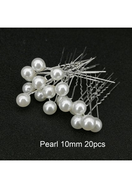 Inci 20 Adet 10MM Altın Rengi Inci Düğün Saç Tarakları Saç Aksesuarları Gelin Çiçeği Için U Tokalar Başlığı Kadın Gelin Saç Süsler Takı (Yurt Dışından)