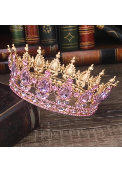 Bağbozumu 03 Vintage Kristal Tiaras ve Taçlar Kraliçe Kral Gelin Pageant Diadem Kadın Erkek Başlığı Düğün Gelin Saç Takı Aksesuarları (Yurt Dışından)