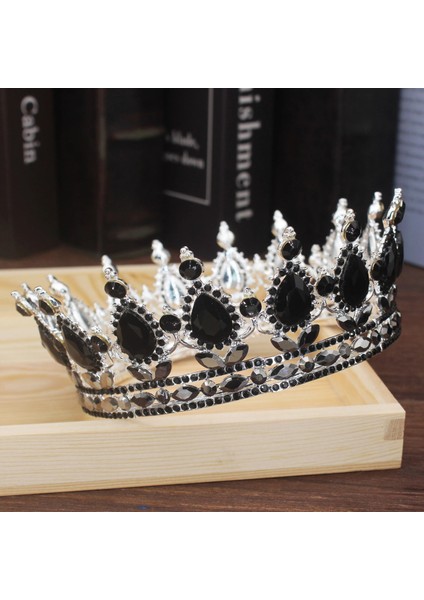 Bağbozumu 03 Vintage Kristal Tiaras ve Taçlar Kraliçe Kral Gelin Pageant Diadem Kadın Erkek Başlığı Düğün Gelin Saç Takı Aksesuarları (Yurt Dışından)