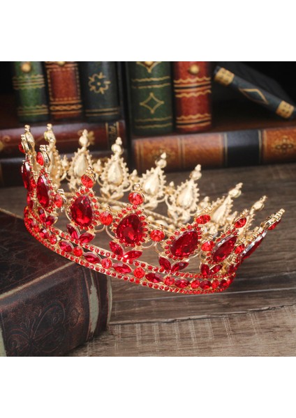 Bağbozumu 03 Vintage Kristal Tiaras ve Taçlar Kraliçe Kral Gelin Pageant Diadem Kadın Erkek Başlığı Düğün Gelin Saç Takı Aksesuarları (Yurt Dışından)
