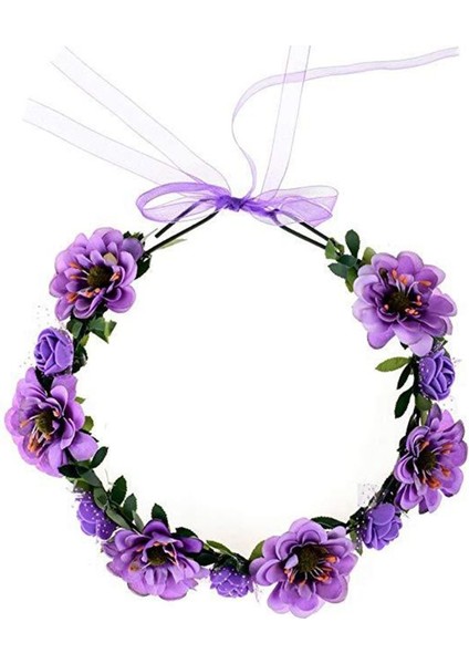 No.bl Çiçek Kafa Bandı Gül El Yapımı Çiçekler Çiçek Çelenk Saç Bandı Taç Tiara Dekorasyon Ayarlanabilir Kadın Kız Parti Için Headdress (Yurt Dışından) fiyatları