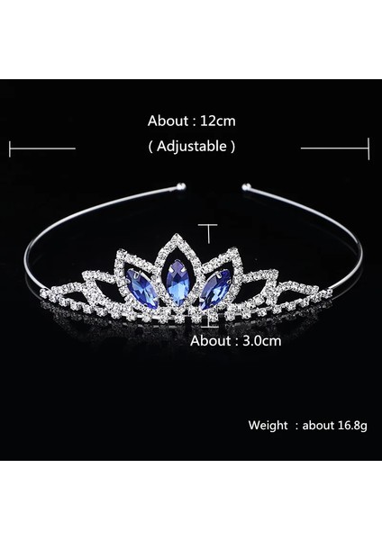 HG508 Altın Mavi Düğün Taç Gelin Şapkalar Prenses Kız Kadın Rhinestones Kristal Tiaras Altın Gelin Parti Taçlar Düğün Saç Aksesuarları (Yurt Dışından) modelleri