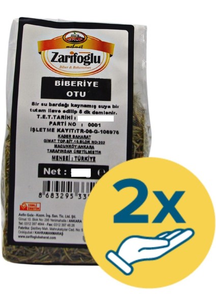 Biberiye Otu Bitkisi Otu Şifalı Bitkiler 2 x 70 gr