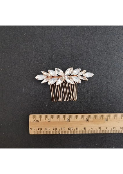 6266 Altın Slbrıdal Art Deco Alaşım Küçük Sevimli Rhinestones Opal Kristaller Düğün Saç Tarak Gelin Saç Aksesuarları Nedime Kadın Takı (Yurt Dışından)