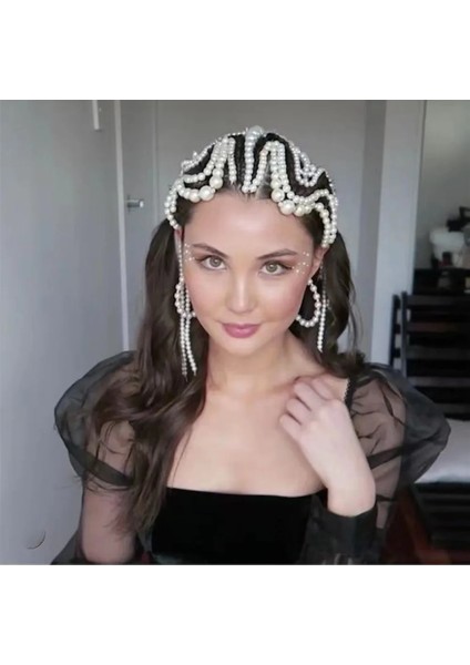 Iki Zincir El Yapımı Simüle Inci Uzun Püskül Örgülü Uzatma Saç Zinciri Saç Klipleri Saç Takı Düğün Saç Aksesuarları Şapkalar (Yurt Dışından) indirimleri