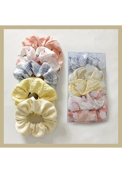 5-5 Adet Et Yeni Yumuşak Mercan Polar Saç Kravat Seti Kadın Örme Saç Kravat Kız Kafa Kravat Saç Kravat Saç Kravat Saç Aksesuarları (Yurt Dışından)