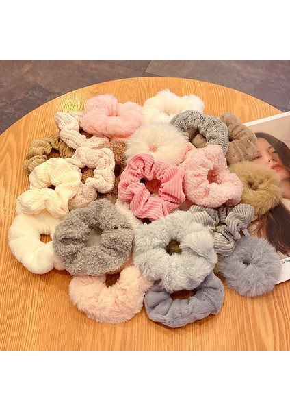 5-5 Adet Et Yeni Yumuşak Mercan Polar Saç Kravat Seti Kadın Örme Saç Kravat Kız Kafa Kravat Saç Kravat Saç Kravat Saç Aksesuarları (Yurt Dışından) modelleri