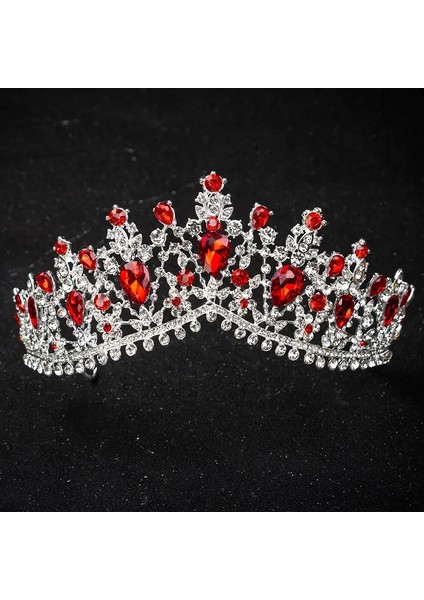 Gümüş Mavi Kmvexo Avrupa Tasarım Kristal Büyük Prenses Kraliçe Taçlar Evlilik Gelin Düğün Saç Aksesuarları Takı Gelin Tiaras Bantlar (Yurt Dışından) modelleri