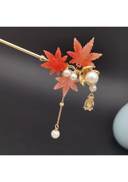 No.13 Boyutu Fashioese Tarzı Saç Sopaları Vintage Asetat Akçaağaç Yaprağı Chopstick Kadın Tokalar Saç cl Saç Takı Aksesuarları (Yurt Dışından) modelleri