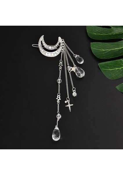 Gül Altın Rengi Klasik Ay Kristal Rhinestone Boncuk Dangle Fringe Saç Tokası Saç Aksesuarları Kadın Gelin Takı Dekorasyon Başlığı (Yurt Dışından) fırsatları