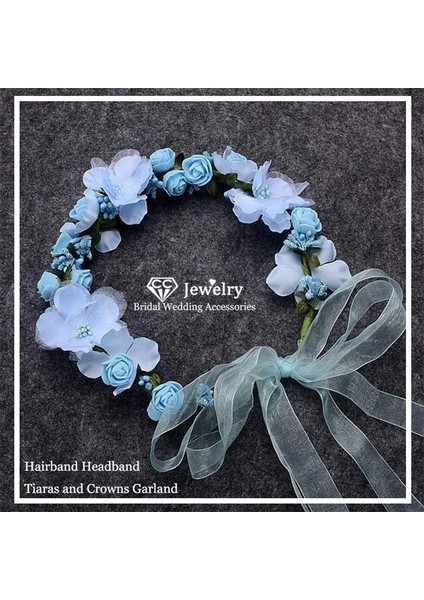 TS054-3 cc Düğün Kafa Bandı Çiçek Saç Bandı Saç Takı Charms Nişan Aksesuarları Gelin Nedime Için 100% El Yapımı Şapkalar AT06 (Yurt Dışından)