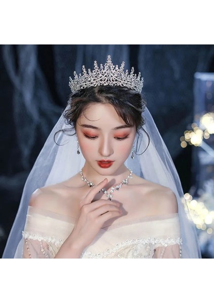 NO.48283.04 Beden Getnoıvas Gelin Headdress Lüks Kristal Rhinestone Taç Tiaras Kafa Kadınlar Düğün Saç Takı Headpeice Saç Aksesuarı Sl (Yurt Dışından) modelleri