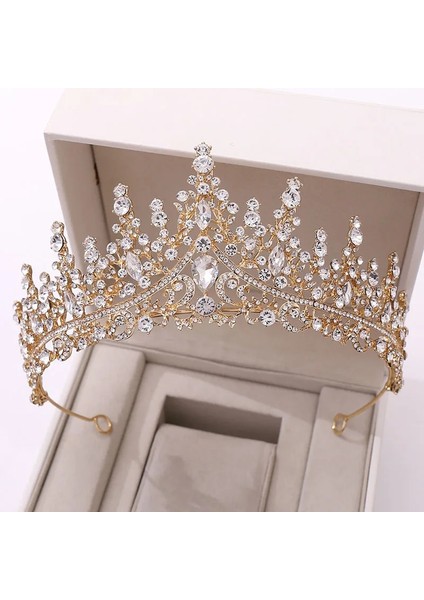 NO.48283.04 Beden Getnoıvas Gelin Headdress Lüks Kristal Rhinestone Taç Tiaras Kafa Kadınlar Düğün Saç Takı Headpeice Saç Aksesuarı Sl (Yurt Dışından) fırsatları