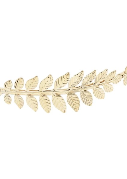 F-0369-G Altın Yaprak Taç Defne Tiara Grecian Leaf Geri Başlığı Inci Düğün Tiara Kafa Kadın Saç Taç Gelin Saç Aksesuarları (Yurt Dışından) fırsatları