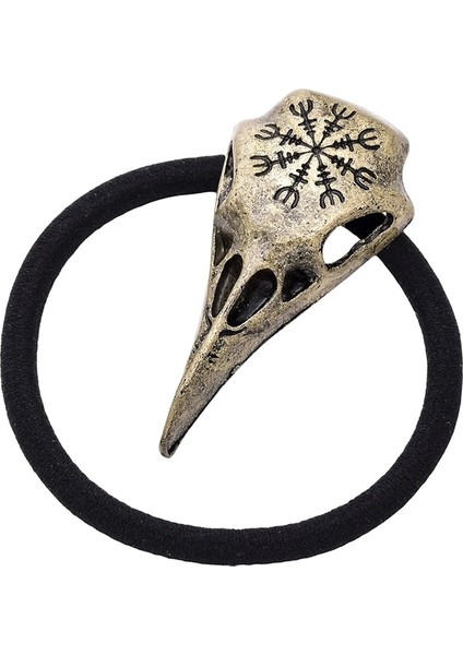 Halat Zinciri Viking Takı Gotik Metal Kuzgun Kafatası Hairband Pony Kuyruk Tutucu Elastik Saç Halat Kravat Kadın Aksesuarları Için Şapkalar (Yurt Dışından) modelleri