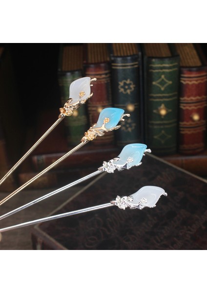 Gümüş Krem Fashioese Saç Sopa Tokalar Metal Barrette Klip Düğün Gelin Saç Aksesuarları Bun Maker Saç Tasarım Araçları (Yurt Dışından)