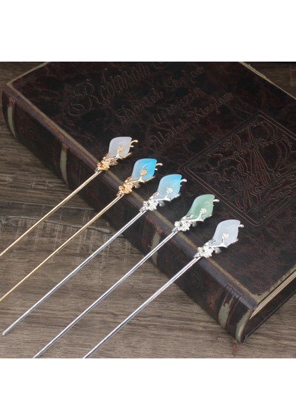 Gümüş Krem Fashioese Saç Sopa Tokalar Metal Barrette Klip Düğün Gelin Saç Aksesuarları Bun Maker Saç Tasarım Araçları (Yurt Dışından)