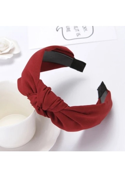 Kırmızı Yeni Moda Çapraz Bayan Saç Bandı Kafa Türban Kadınlar Için Düz Renk Geniş Plastik Saç Çember Çerçeve Kız Saç Bantları Aksesuarları (Yurt Dışından)